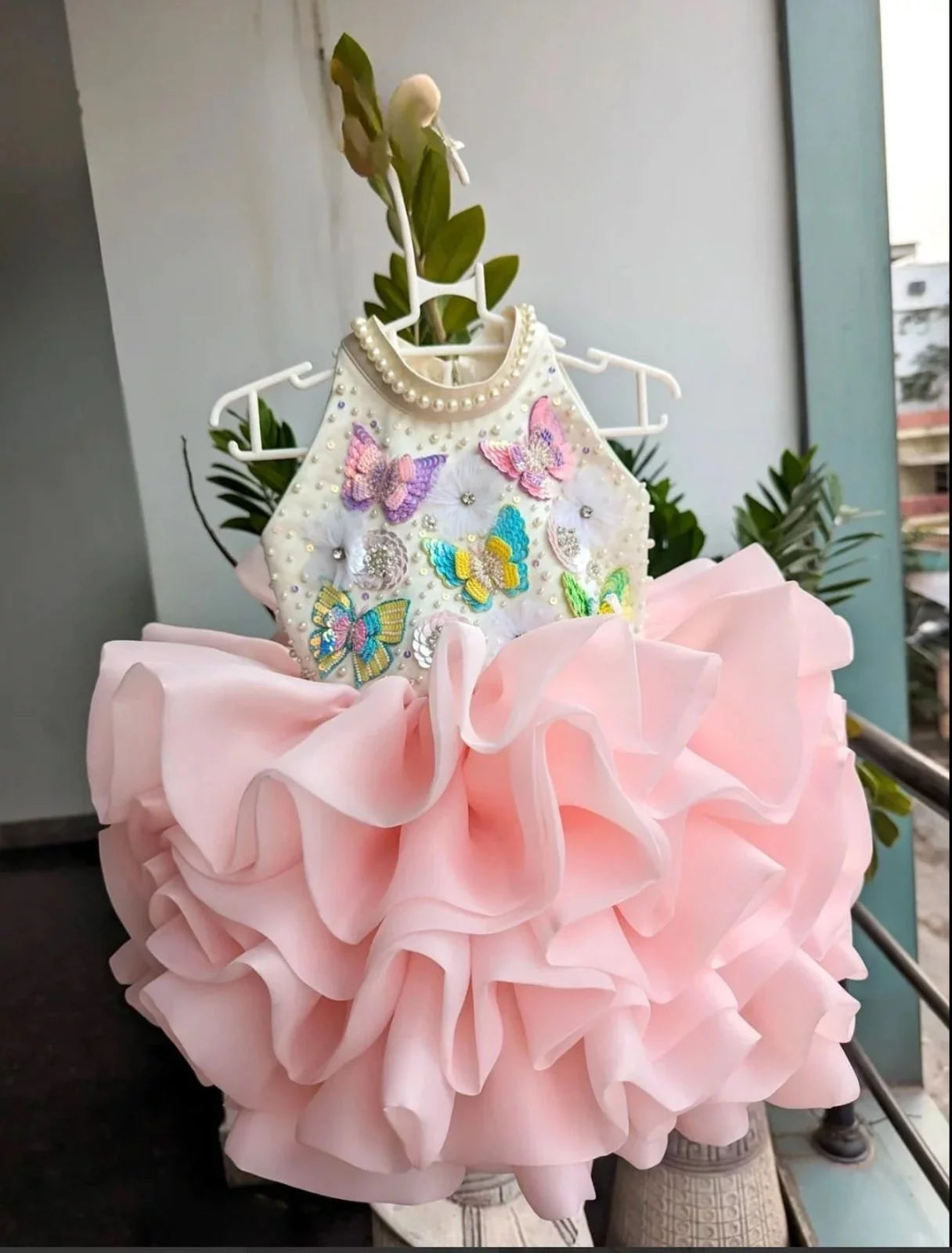 Organza Ruffle Dress